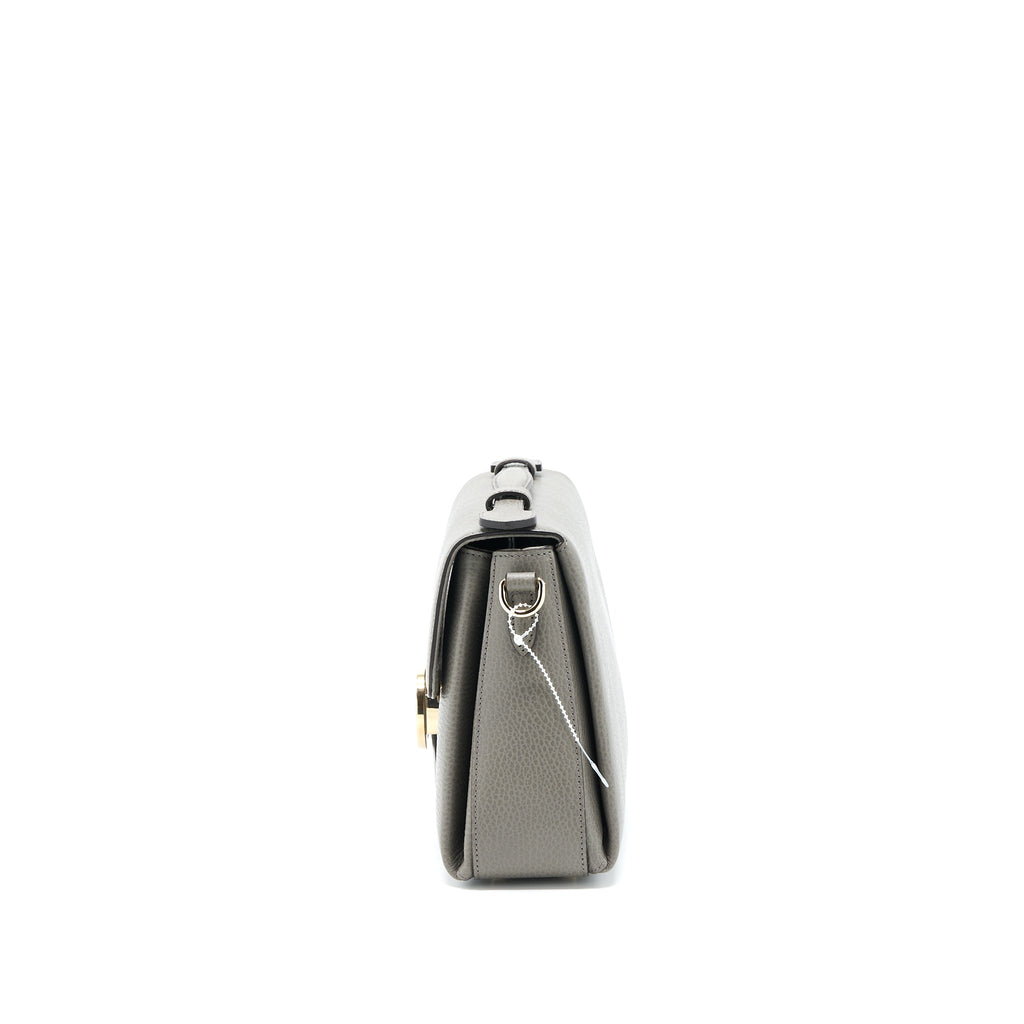 Gucci GG Top Handle Bag Caflskin Grey L