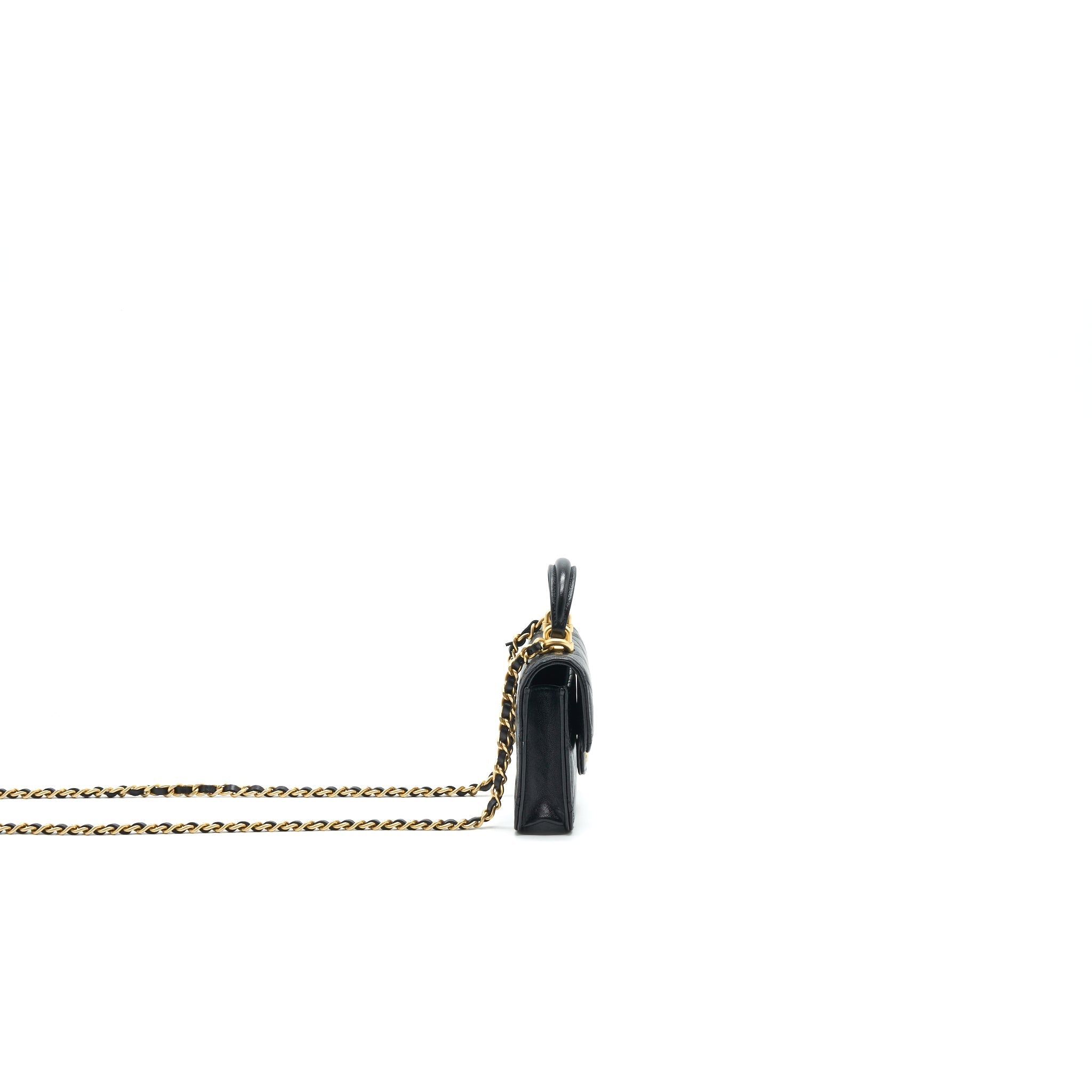 Chanel 2021 flap Coin Purse with Chain black