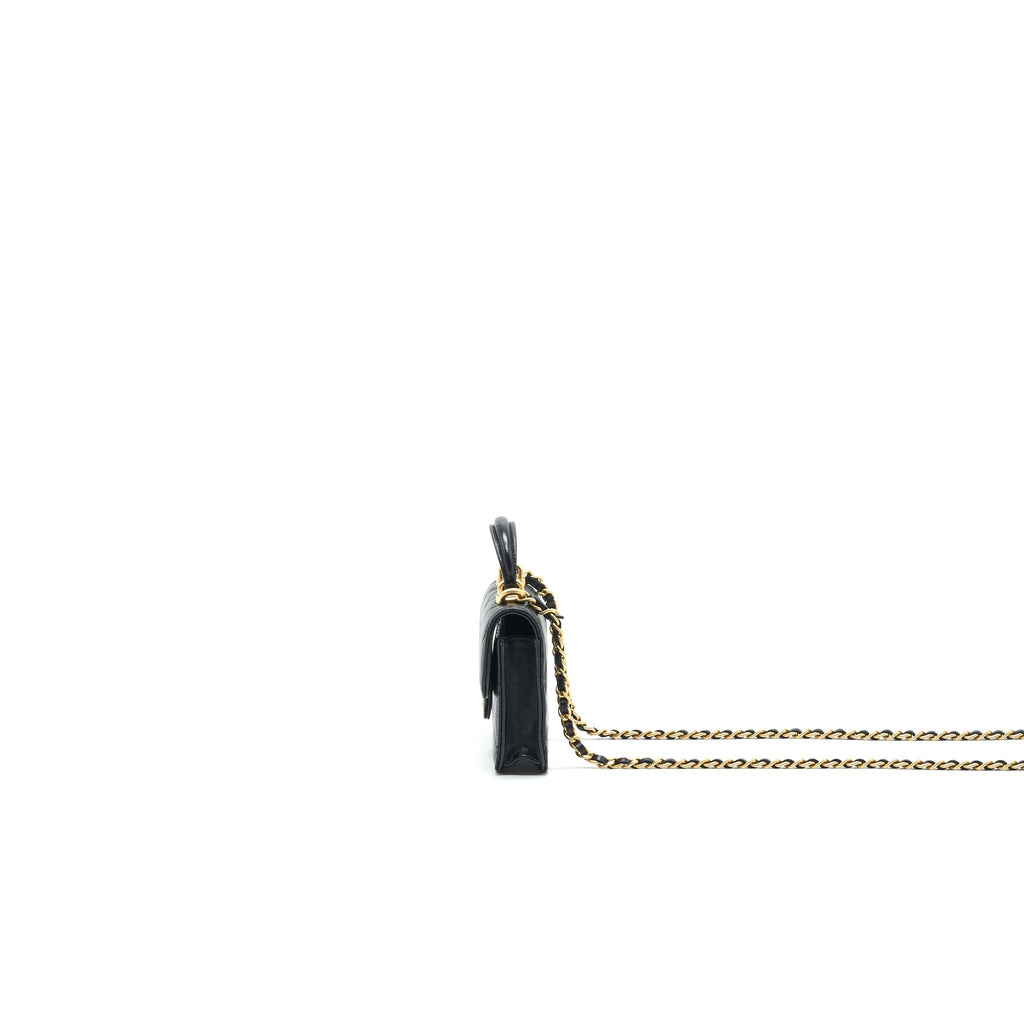 Chanel 2021 flap Coin Purse with Chain black