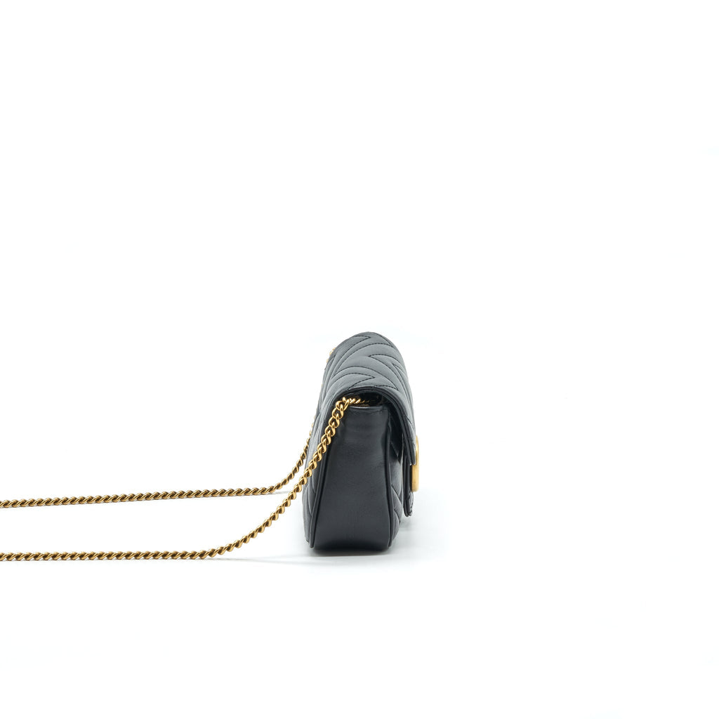 GUCCI GG MARMONT SUPER MINI BLACK