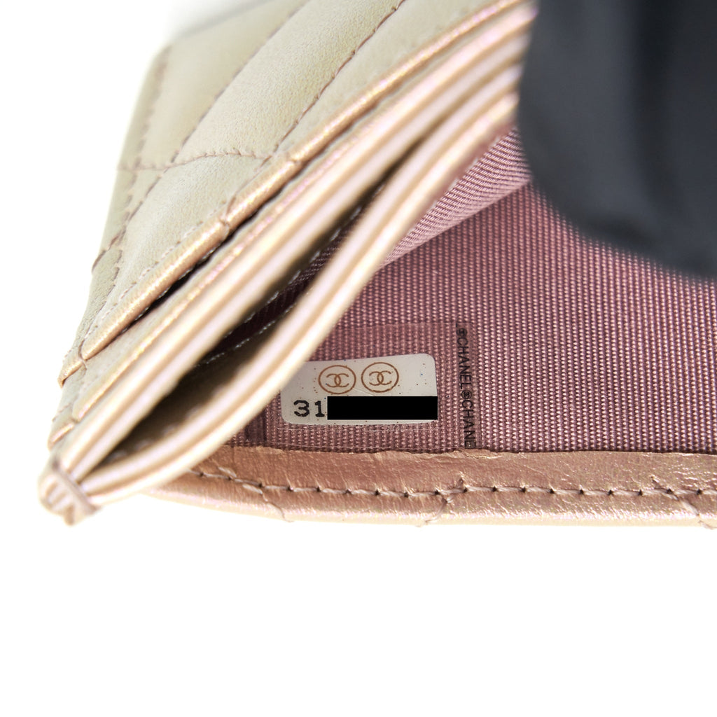 Chanel 21K Iridescent Pink Flat  Holder