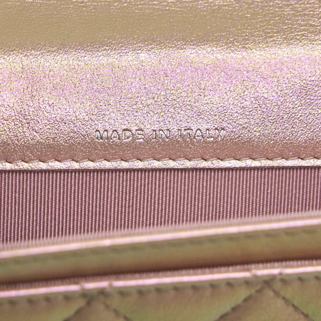 Chanel 21K Iridescent Pink Flap  Holder