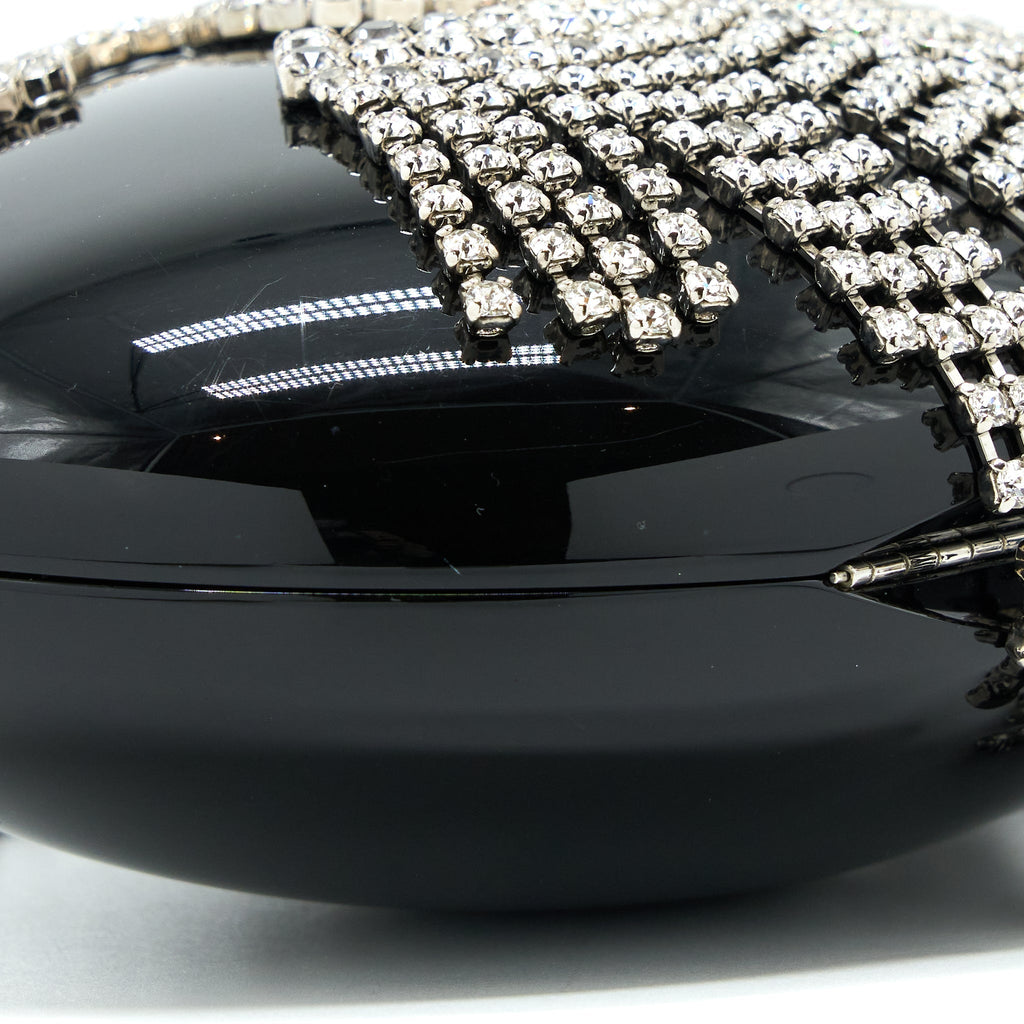 Chanel Runway Orb-shaped Evening Clutch Black with Crystal / Crystal Chain