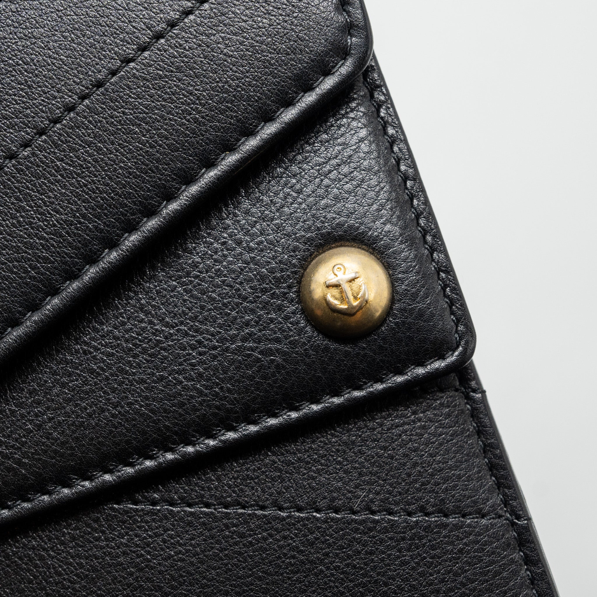 Chanel Voyage Chevron Clutch Calfskin Black