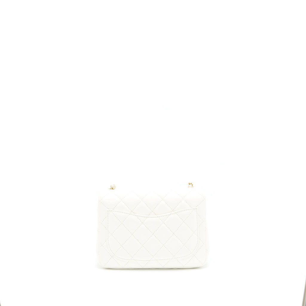 Chanel Pearl Crush Mini Square Flap Bag White