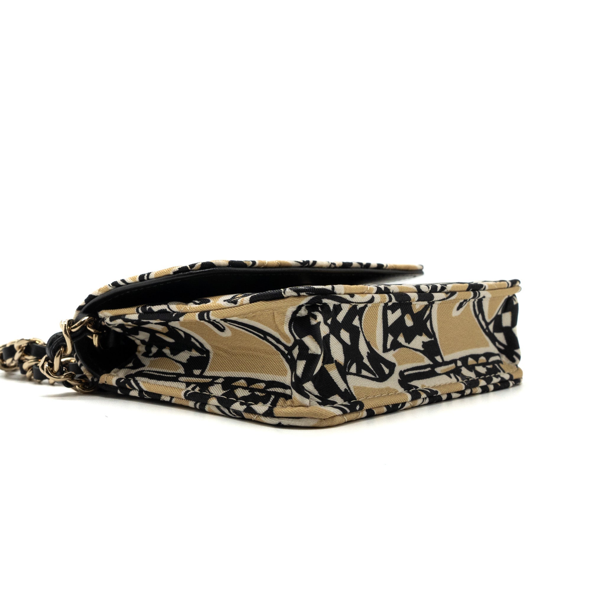 Chanel Mini Clutch With Chains Fabric Multicolour L(microchip)
