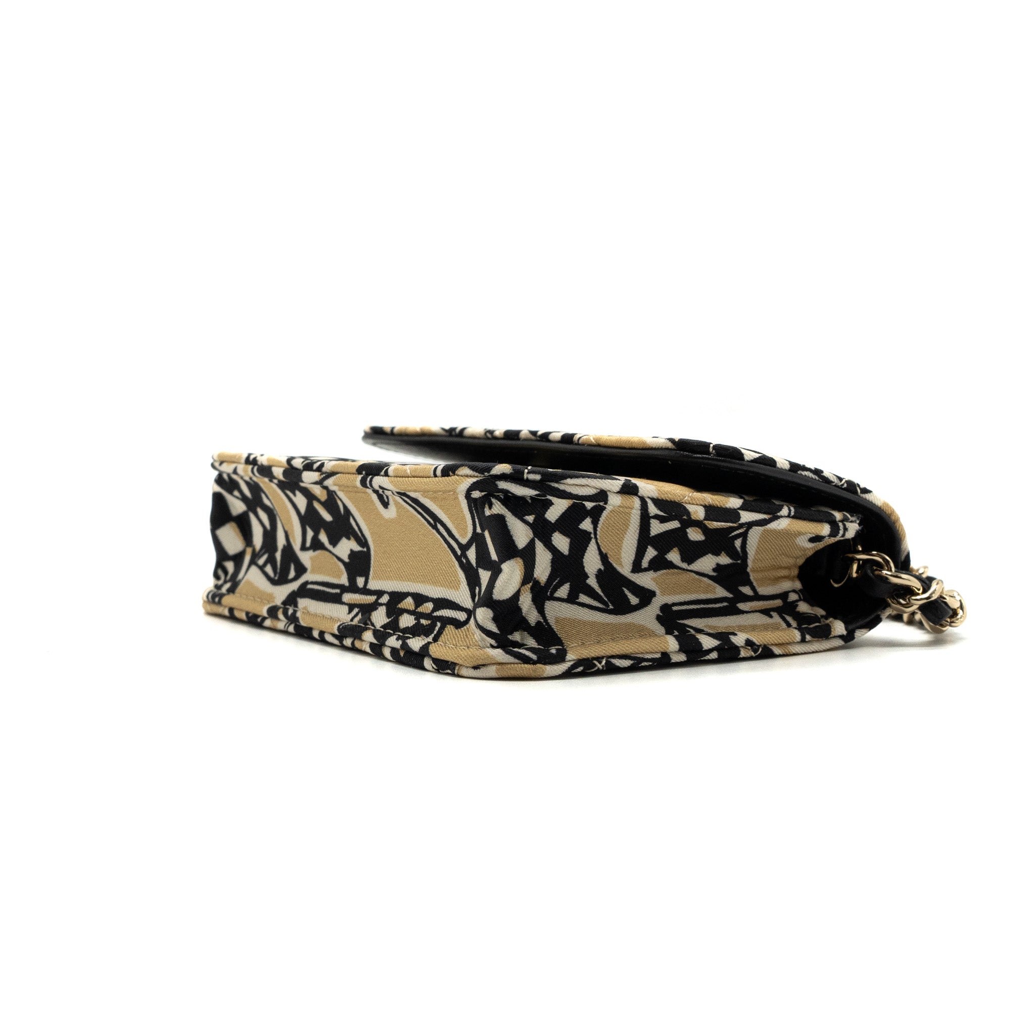 Chanel Mini Clutch With Chains Fabric Multicolour L(microchip)