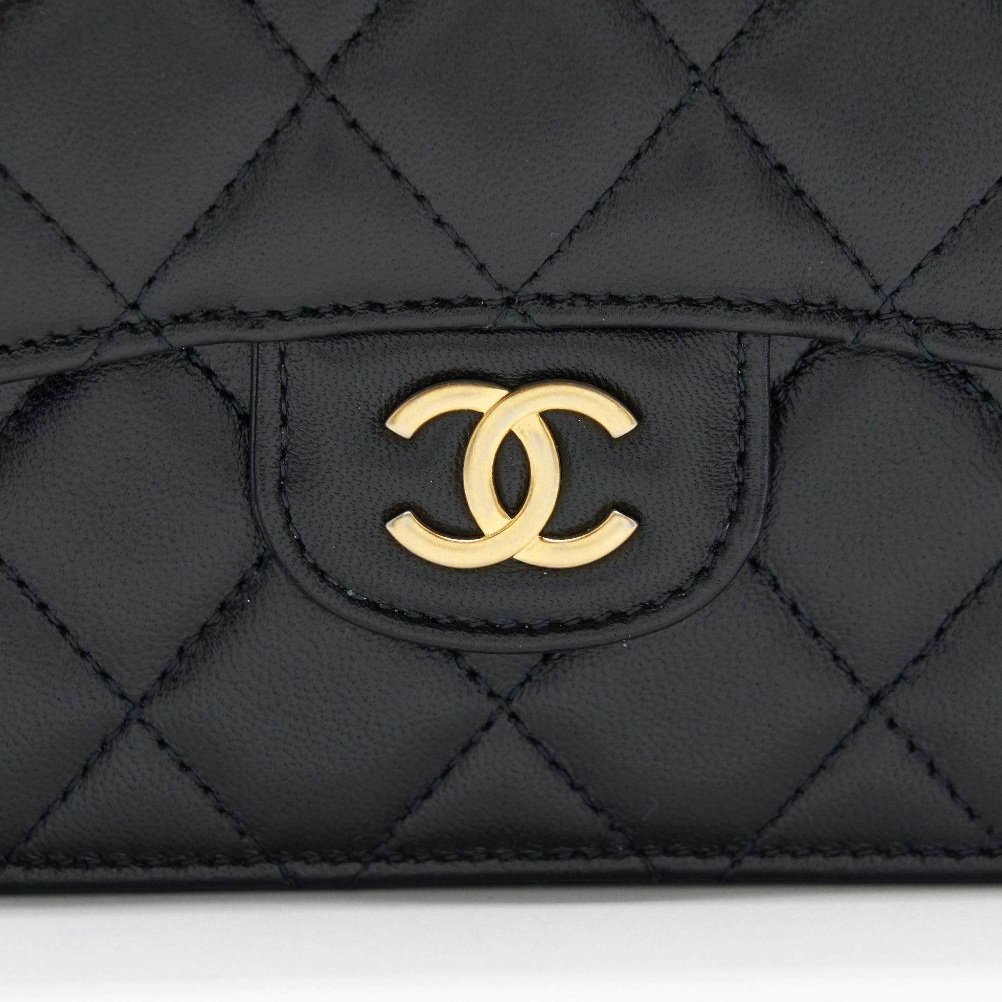 Chanel 2021 flap Coin Purse with Chain black