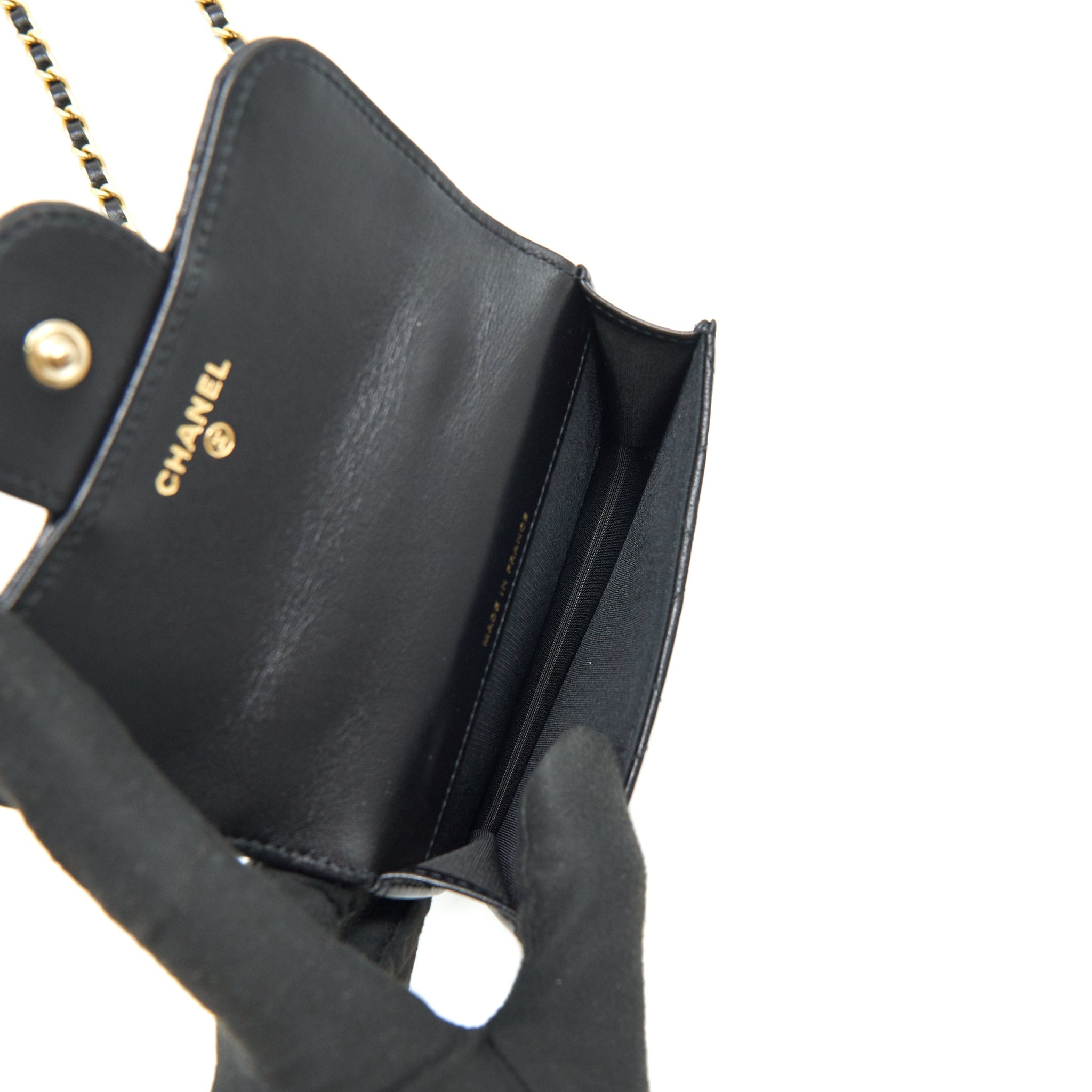 Chanel 2021 flap Coin Purse with Chain black