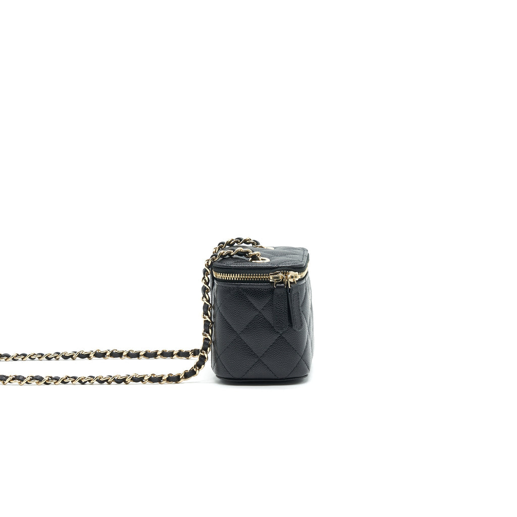 CHANEL SMALL VANITY WITH CHAIN CAVIAR BLACK L