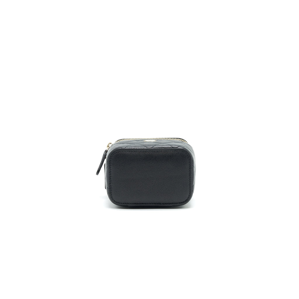 CHANEL SMALL VANITY WITH CHAIN CAVIAR BLACK L