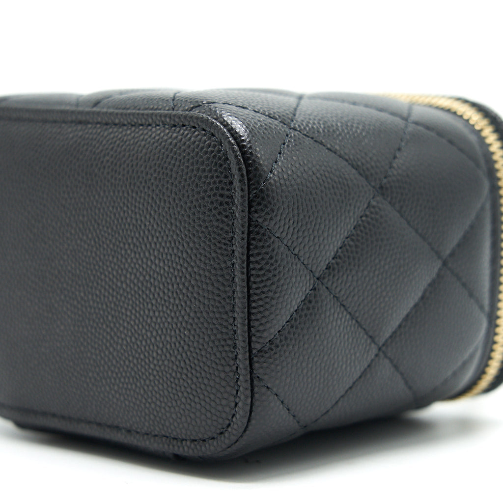 CHANEL SMALL VANITY WITH CHAIN CAVIAR BLACK L