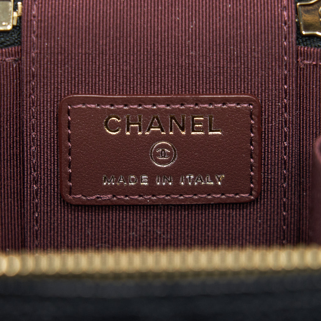 CHANEL SMALL VANITY WITH CHAIN CAVIAR BLACK L