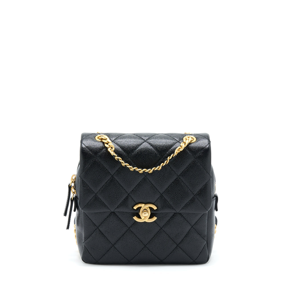Chanel 22P Flap Backpack Caviar Black