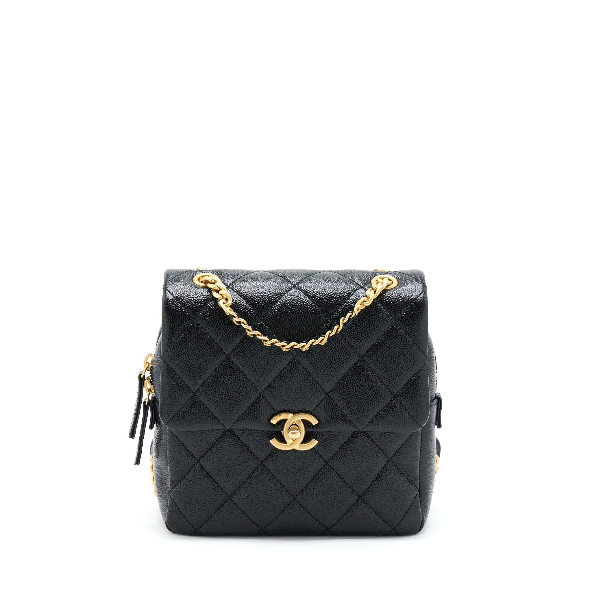 Chanel 22P Flap Backpack Caviar Black