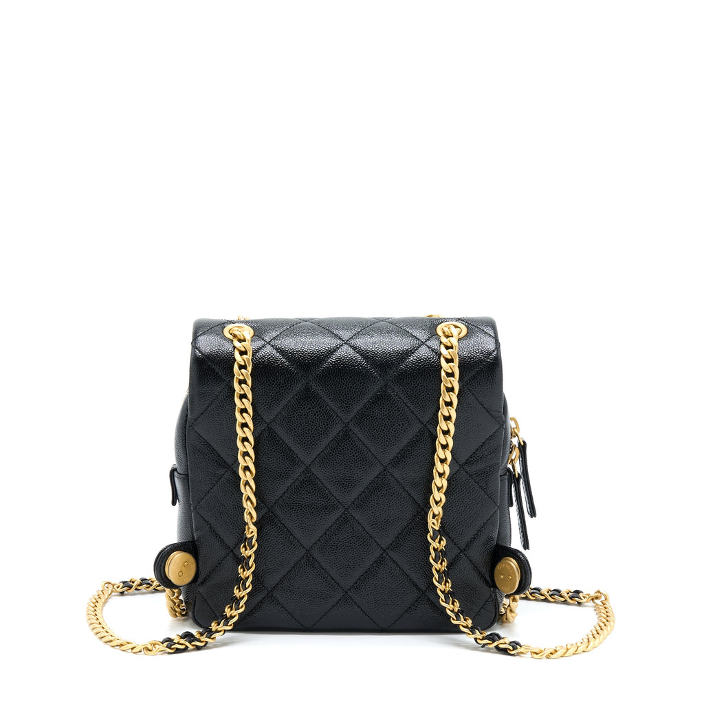 Chanel 22P Flap Backpack Caviar Black