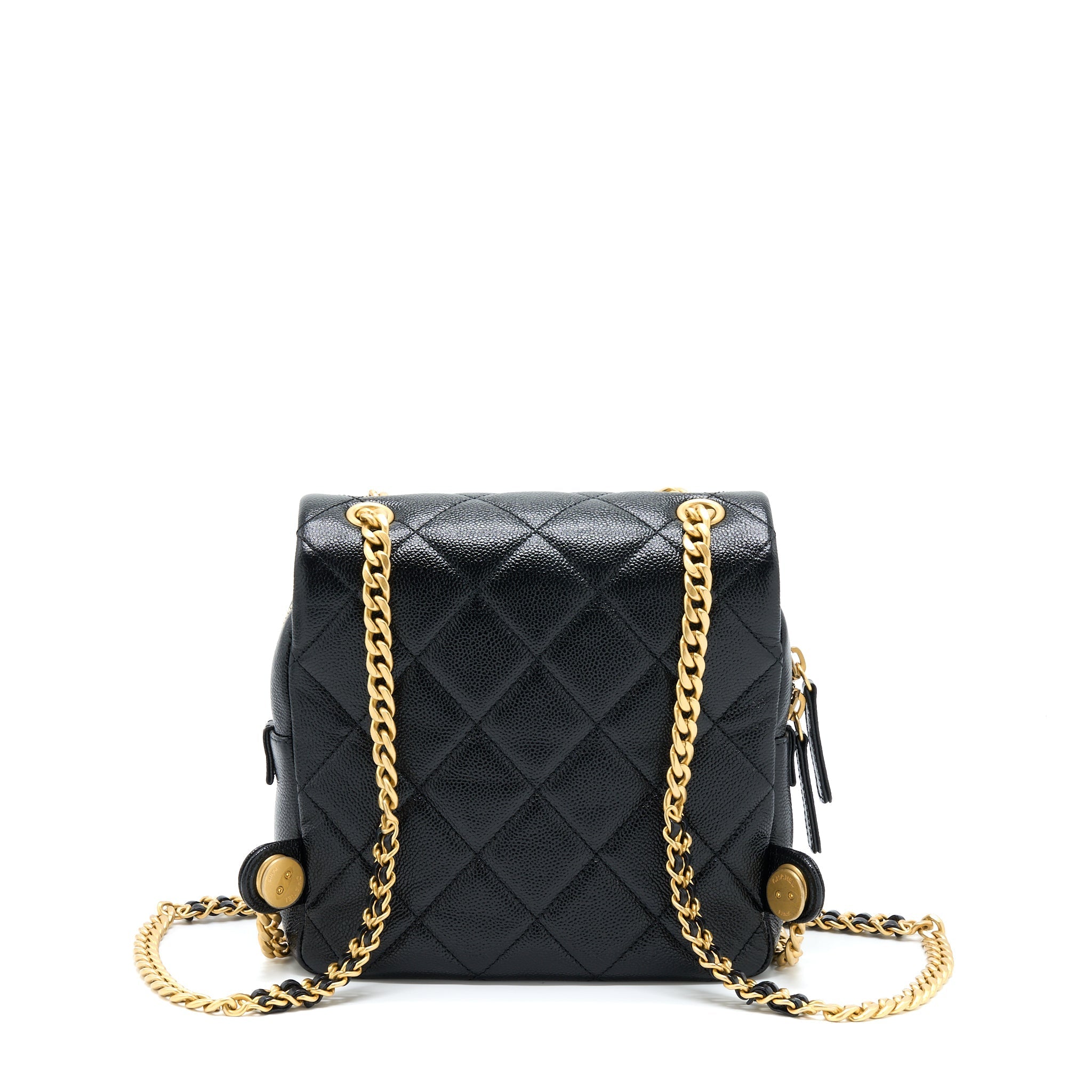 Chanel 22P Flap Backpack Caviar Black