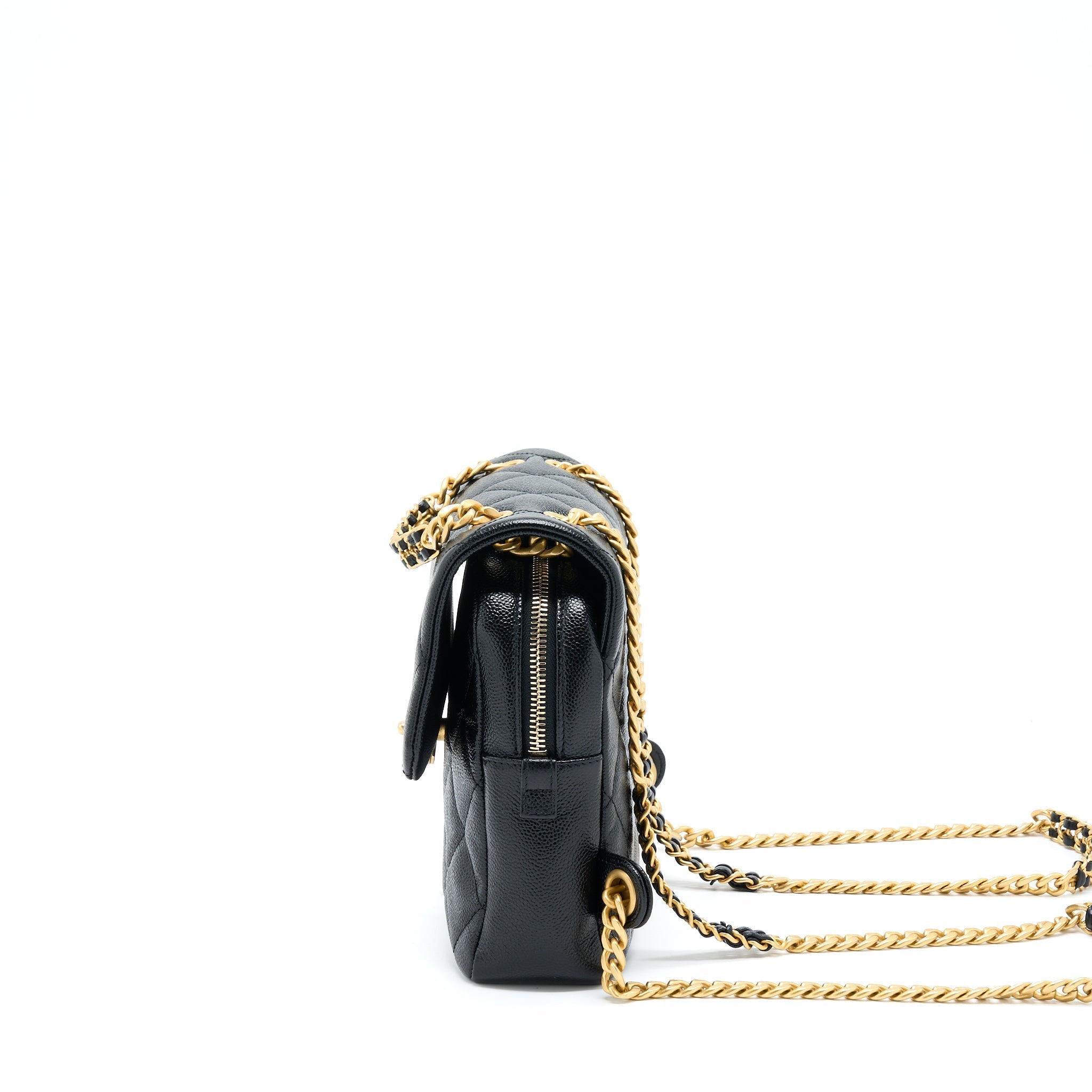 Chanel 22P Flap Backpack Caviar Black