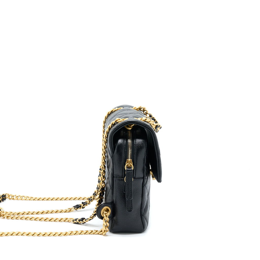 Chanel 22P Flap Backpack Caviar Black