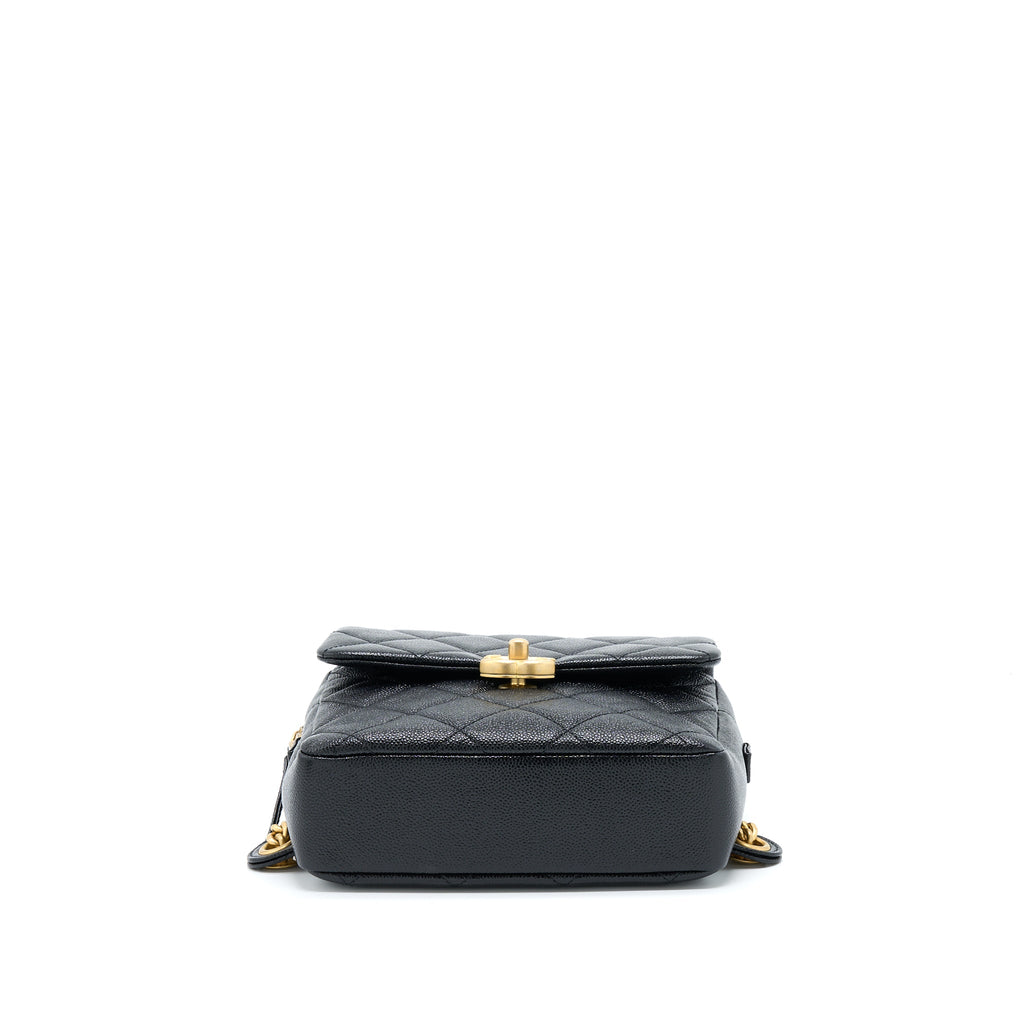 Chanel 22P Flap Backpack Caviar Black
