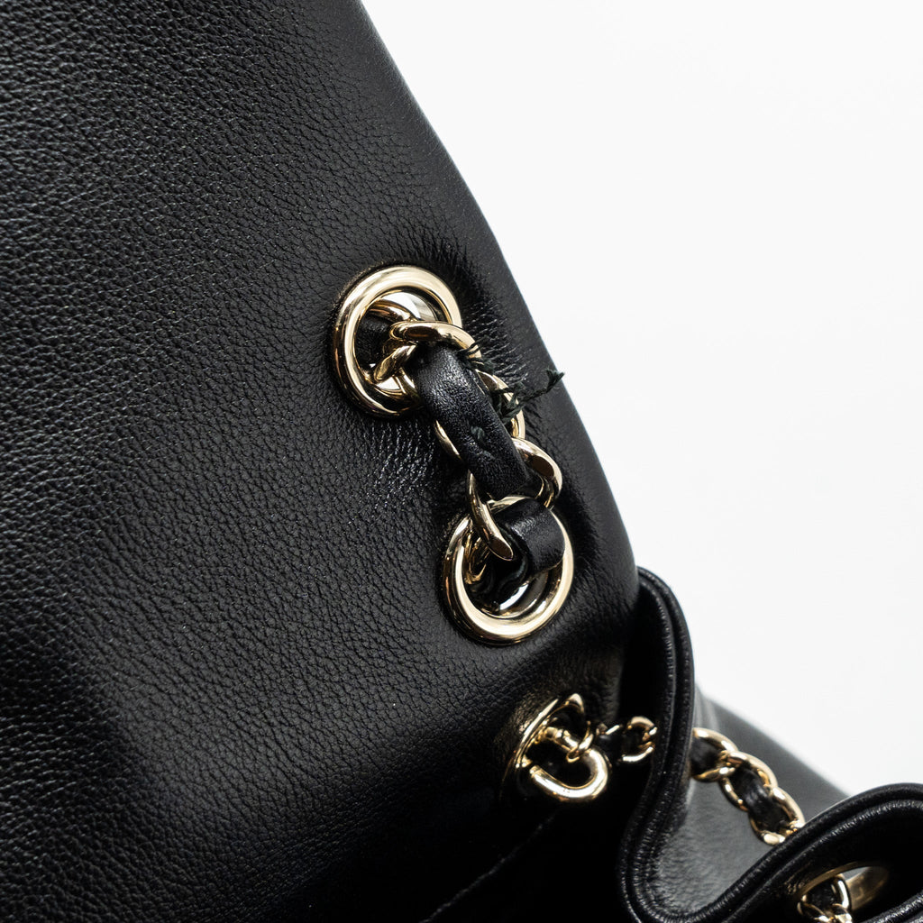 Chanel 23A mini triple pack backpack calfskin black L (microchip )
