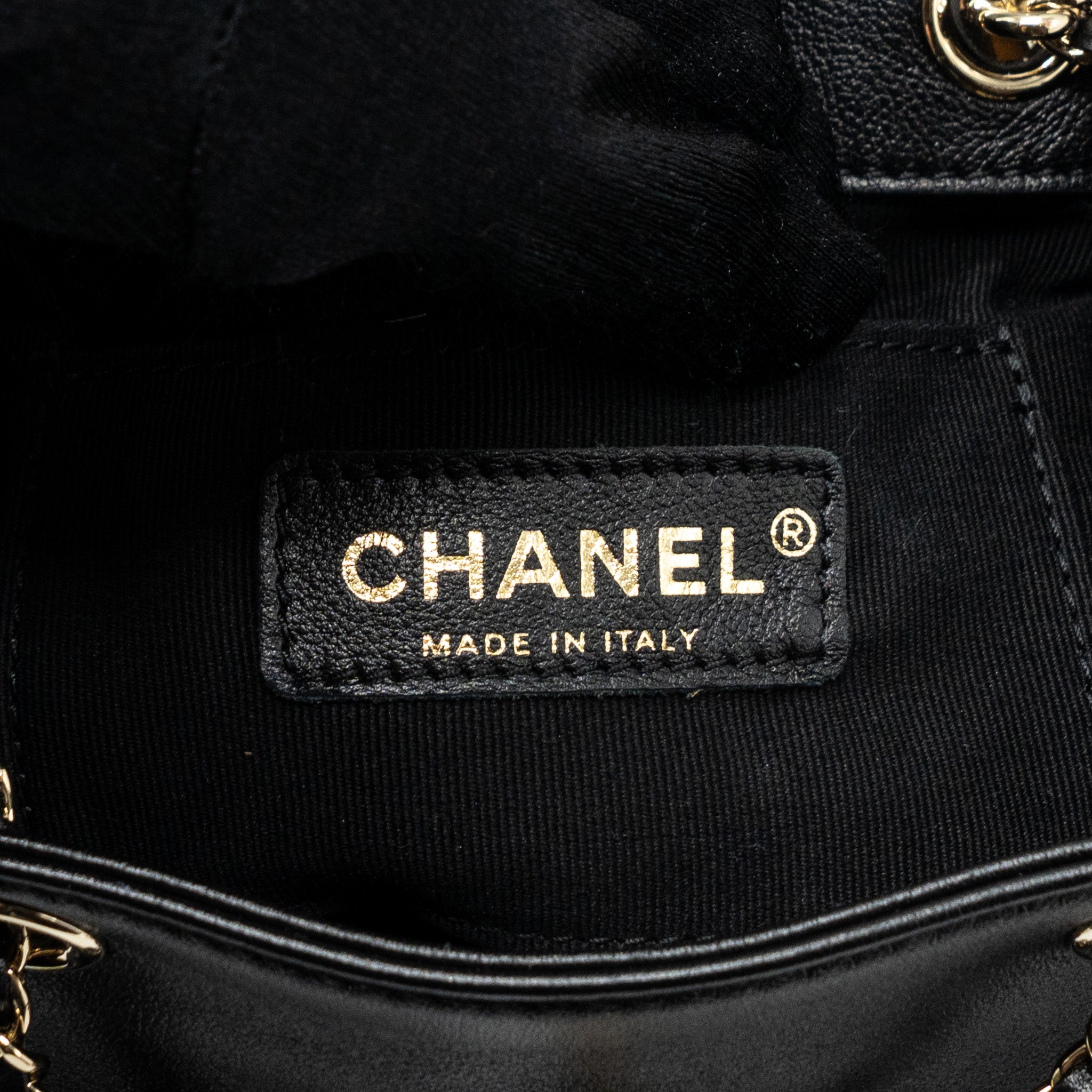 Chanel 23A mini triple pack backpack calfskin black L (microchip )