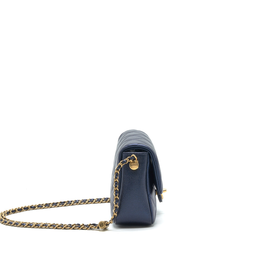 Chanel 21K My Perfect Mini Flap Bag Caviar Black