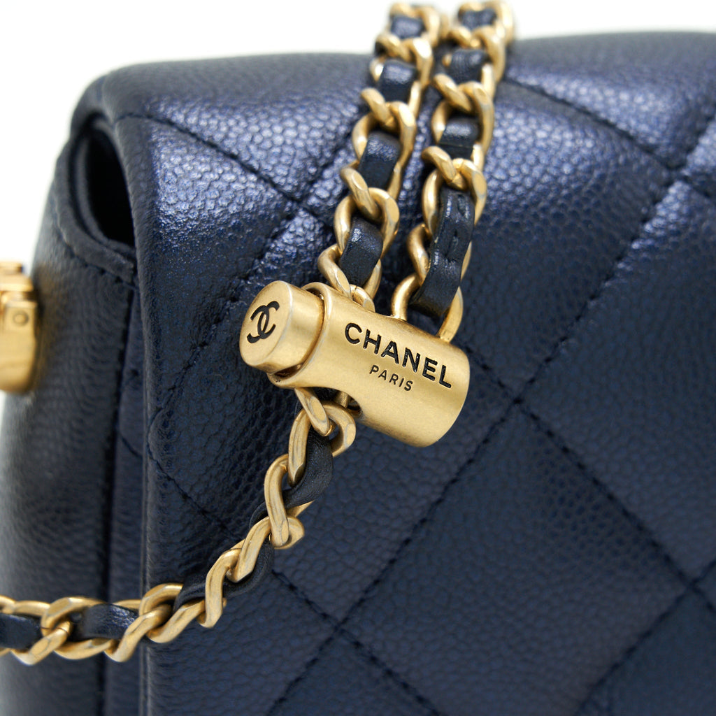 Chanel 21K My Perfect Mini Flap Bag Caviar Black
