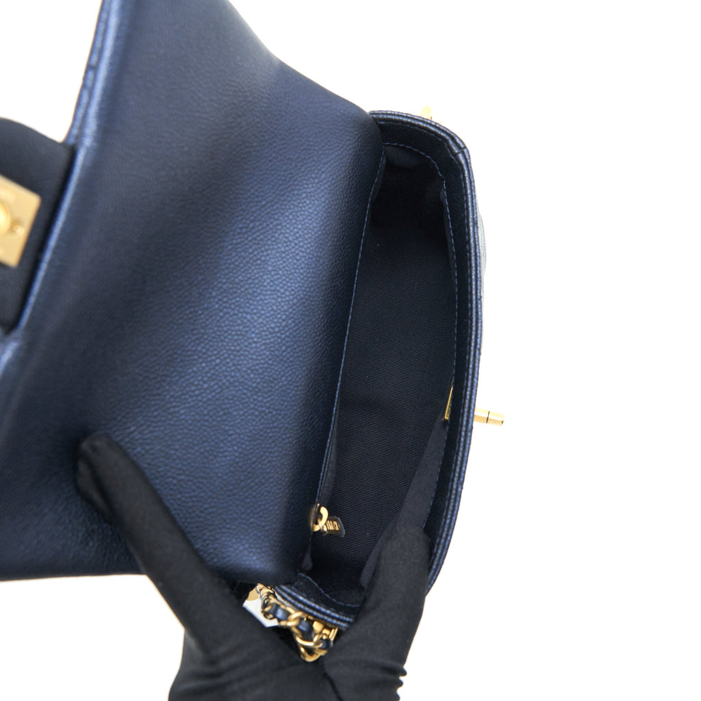 Chanel 21K My Perfect Mini Flap Bag Caviar Black