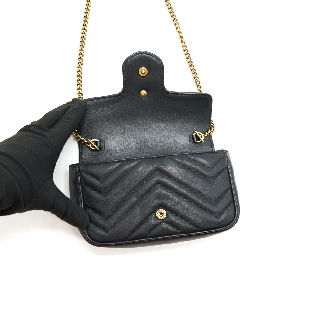 GUCCI GG MARMONT SUPER MINI BLACK