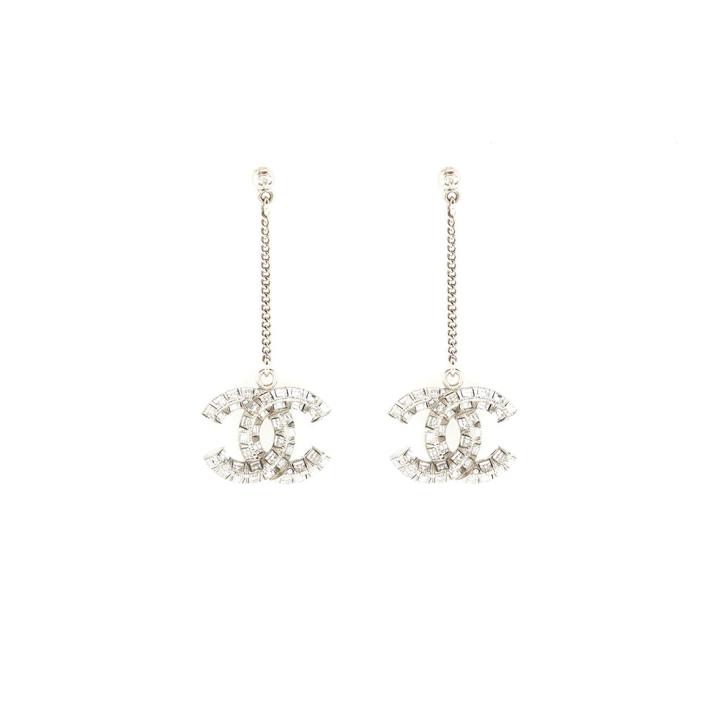 Chanel Crystal Drop Earrings