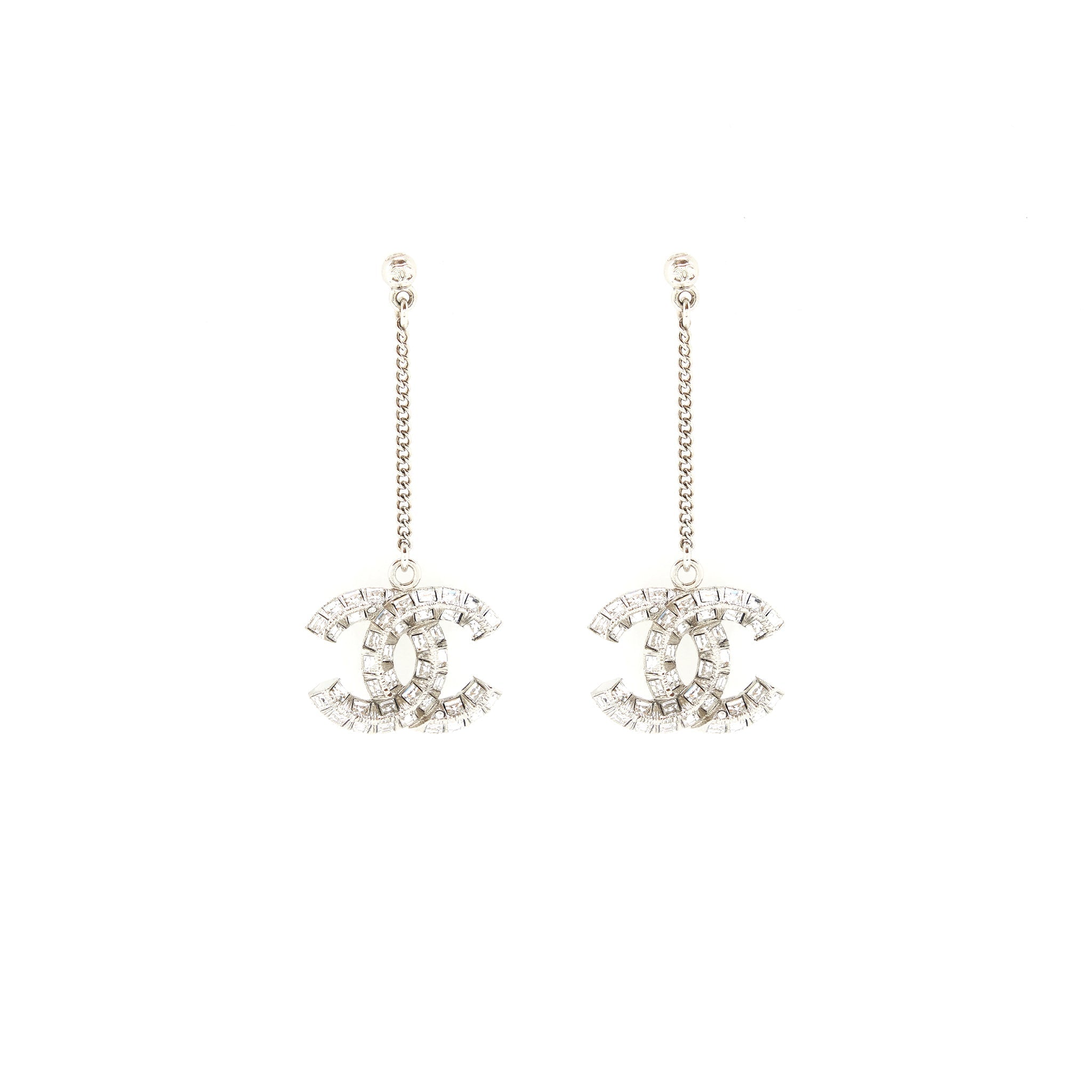 Chanel Crystal Drop Earrings