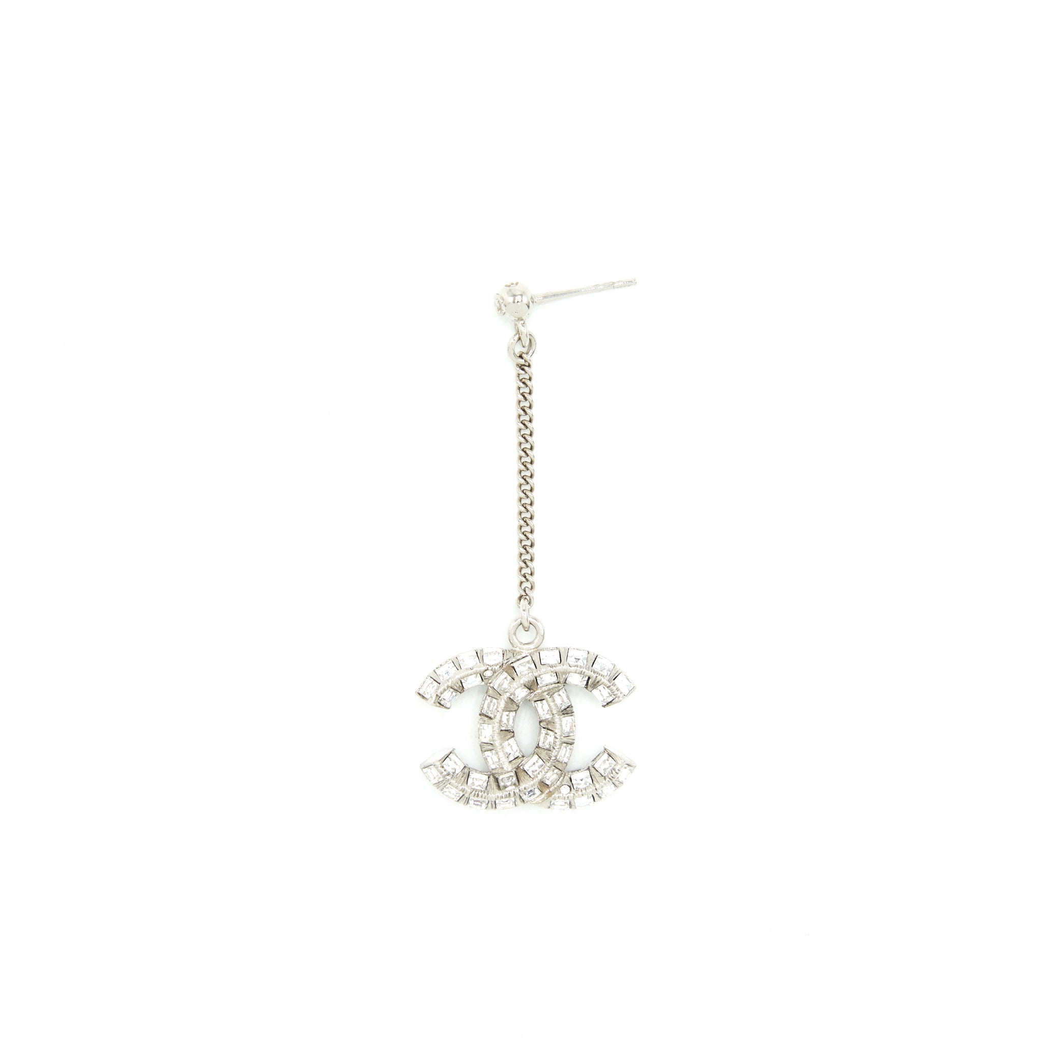 Chanel Crystal Drop Earrings