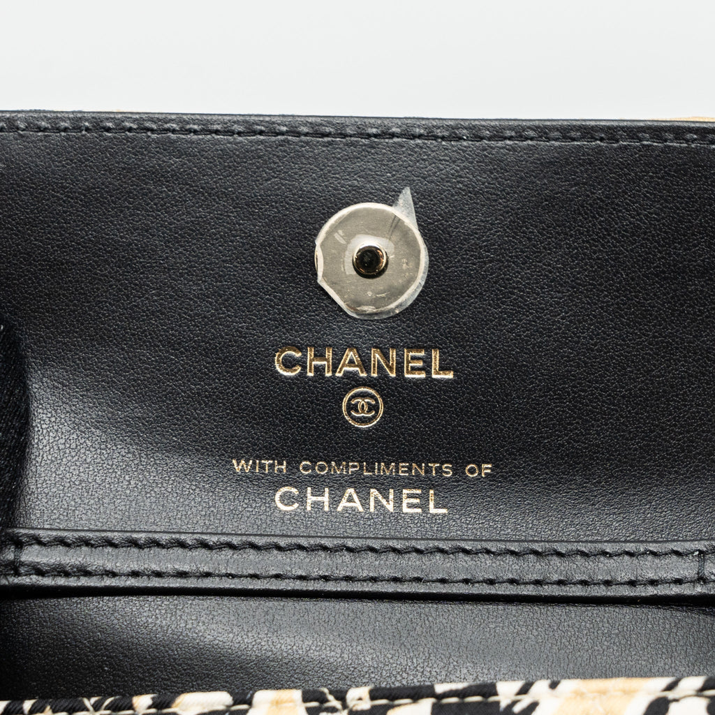 Chanel Mini Clutch With Chains Fabric Multicolour L(microchip)