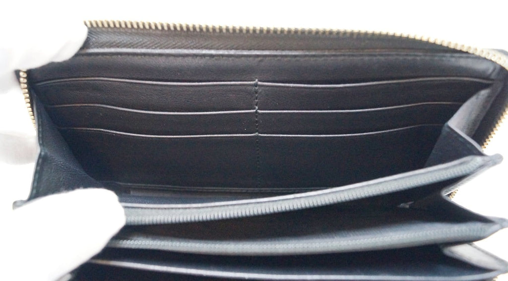 GUCCI GG Guccissima Leather Black Long Wallet
