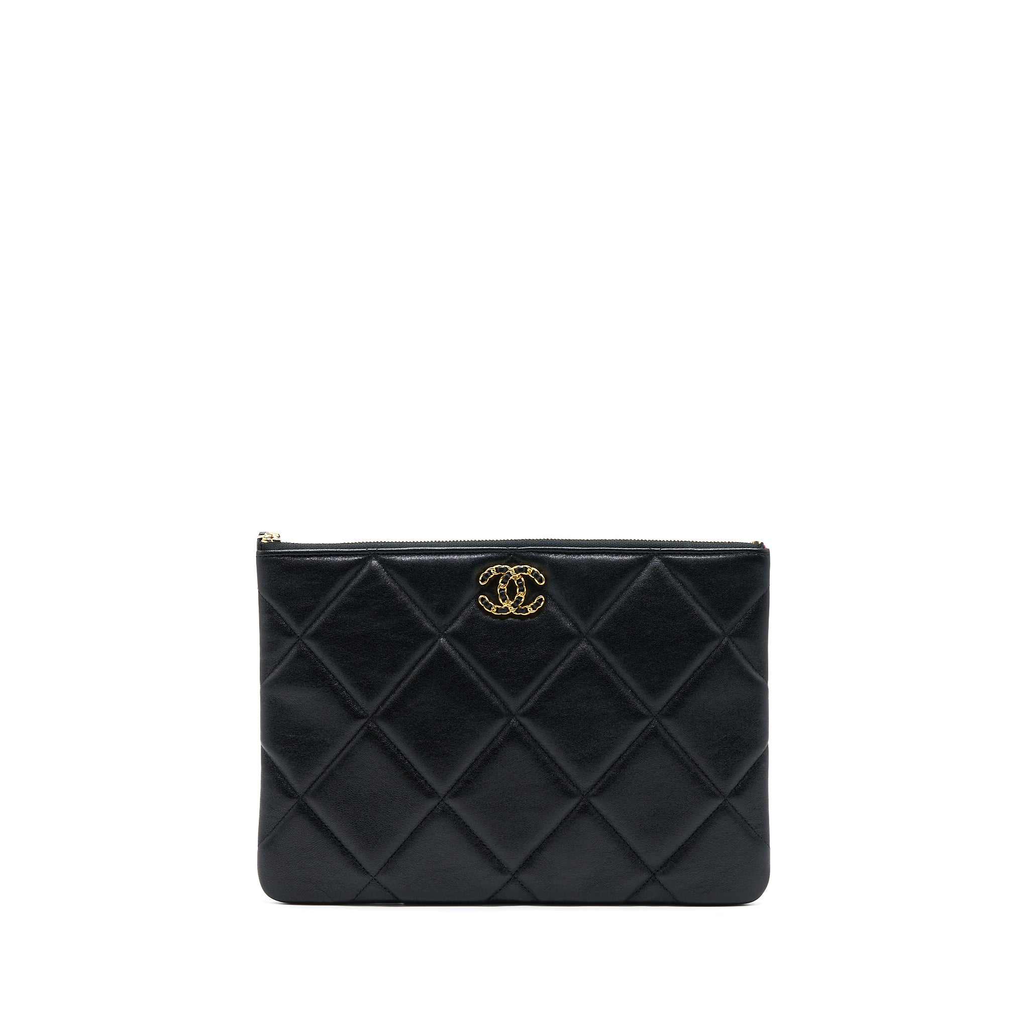 Chanel 19 Clutch Lambskin Black