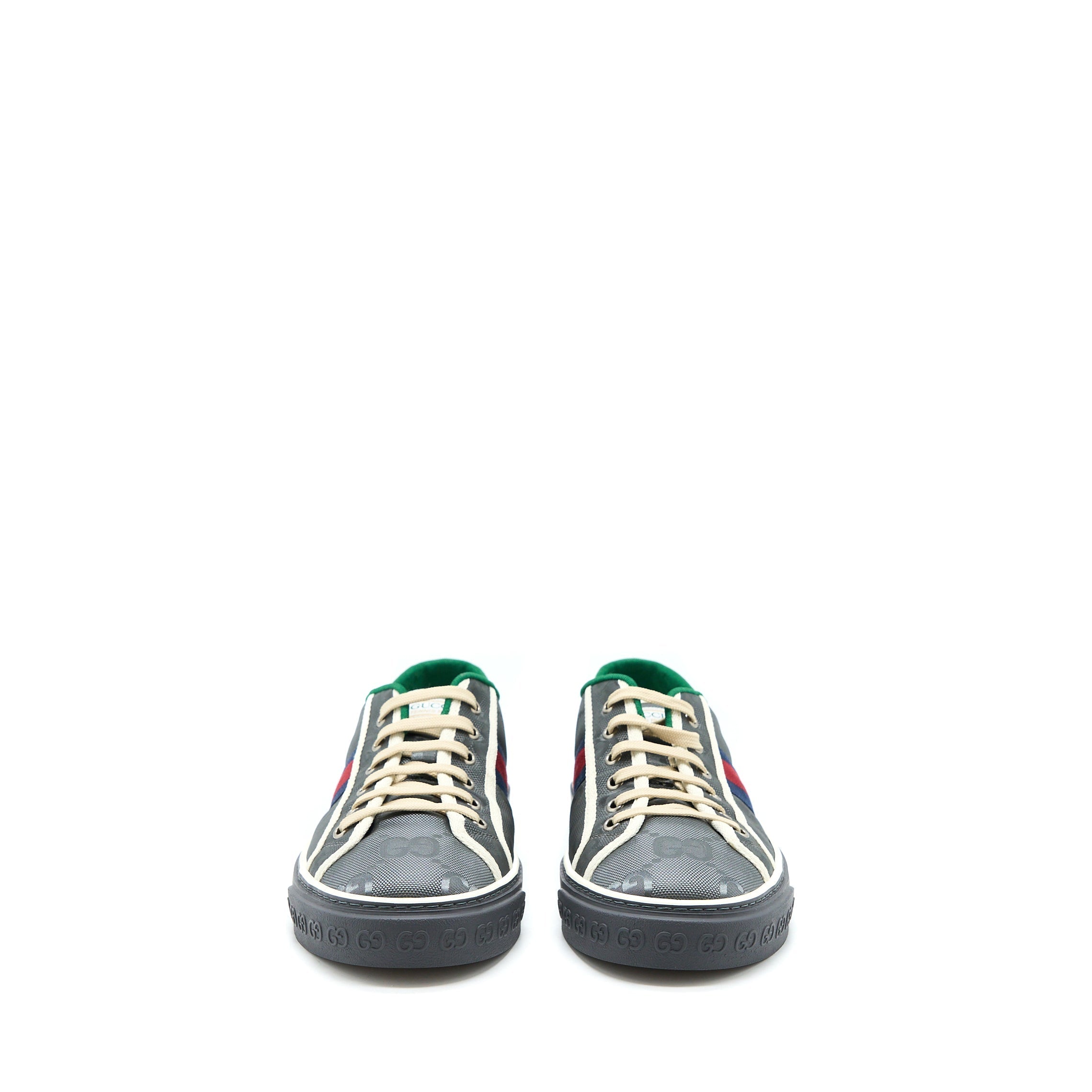 Gucci Size 10 Men�s Sneakers Off the Grid Webbing-Trimmed Monogrammed Econyl Canvas