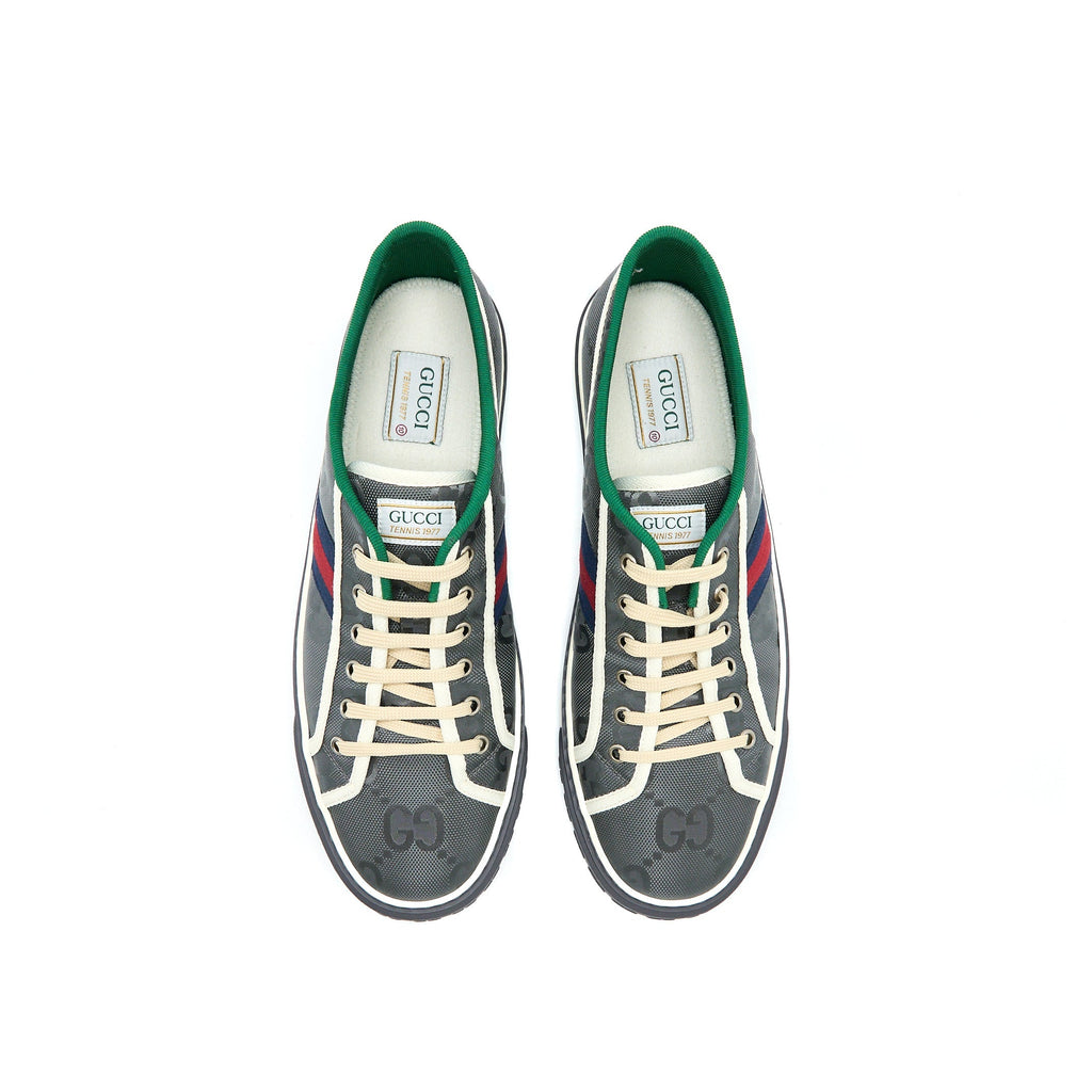 Gucci Size 10 Men�s Sneakers Off the Grid Webbing-Trimmed Monogrammed Econyl Canvas