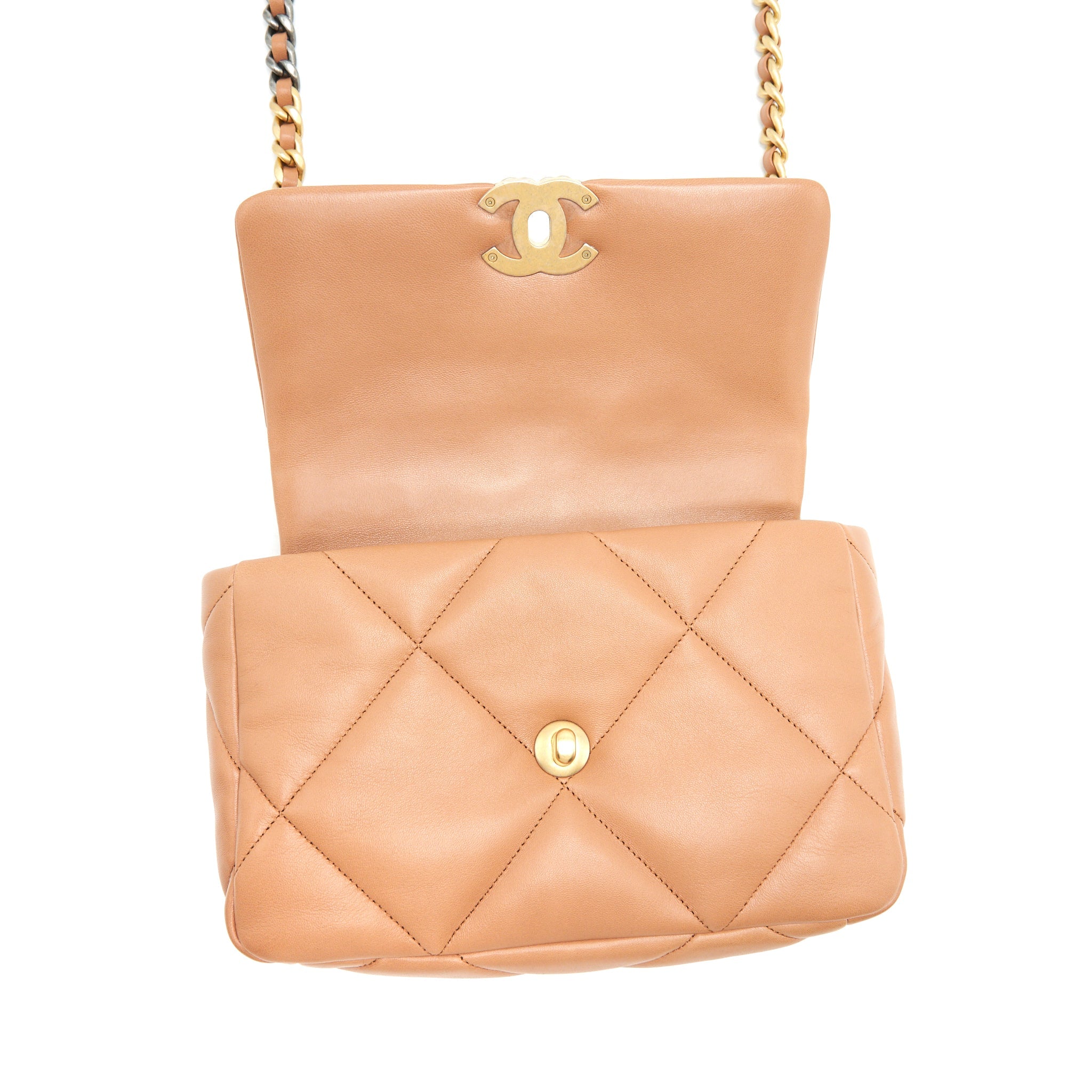 Chanel 21P Caramel Small 19 Flap Bag
