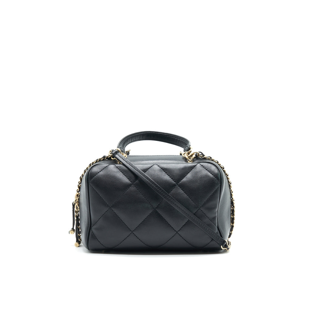 Chanel Black Lambskin Bowling Bag