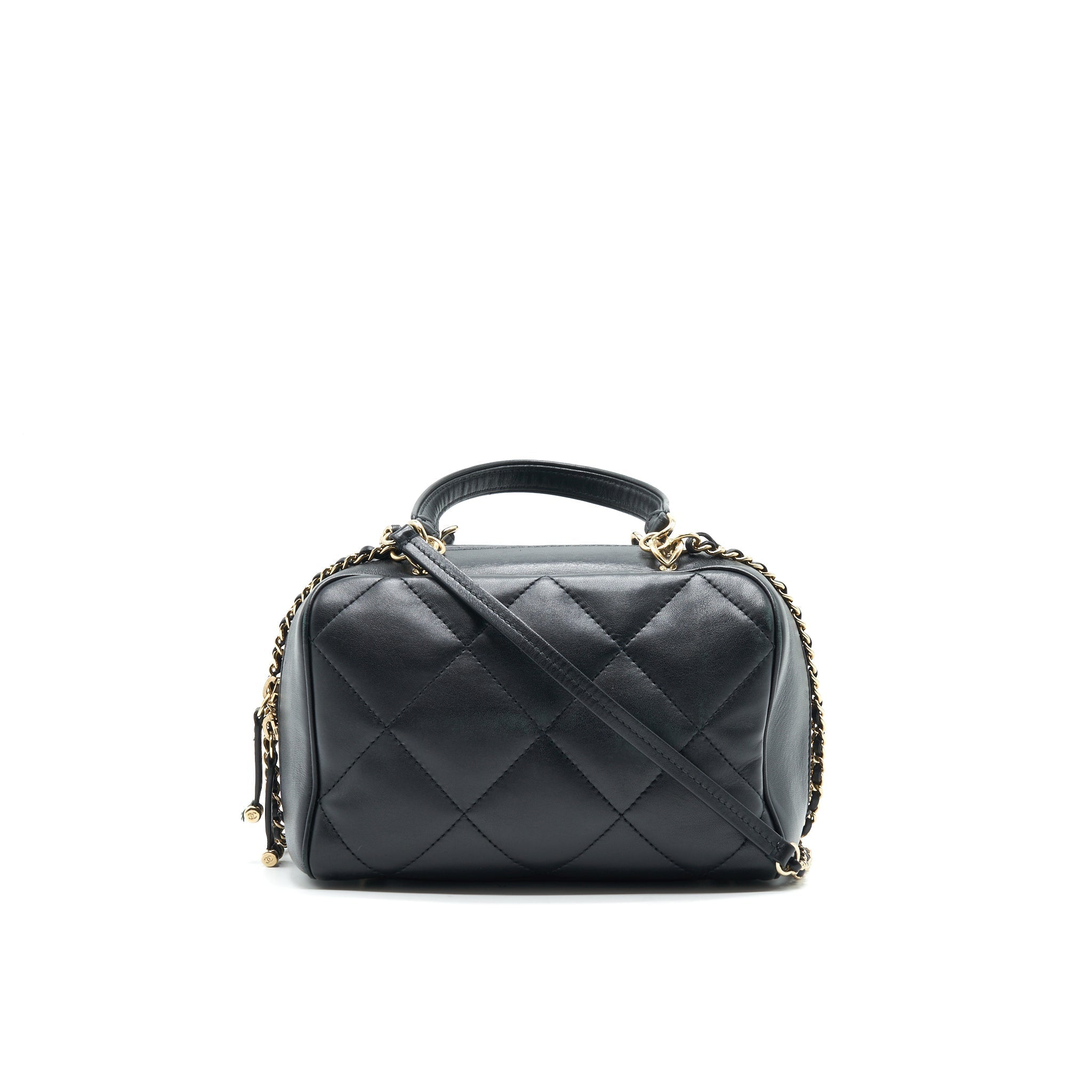 Chanel Black Lambskin Bowling Bag