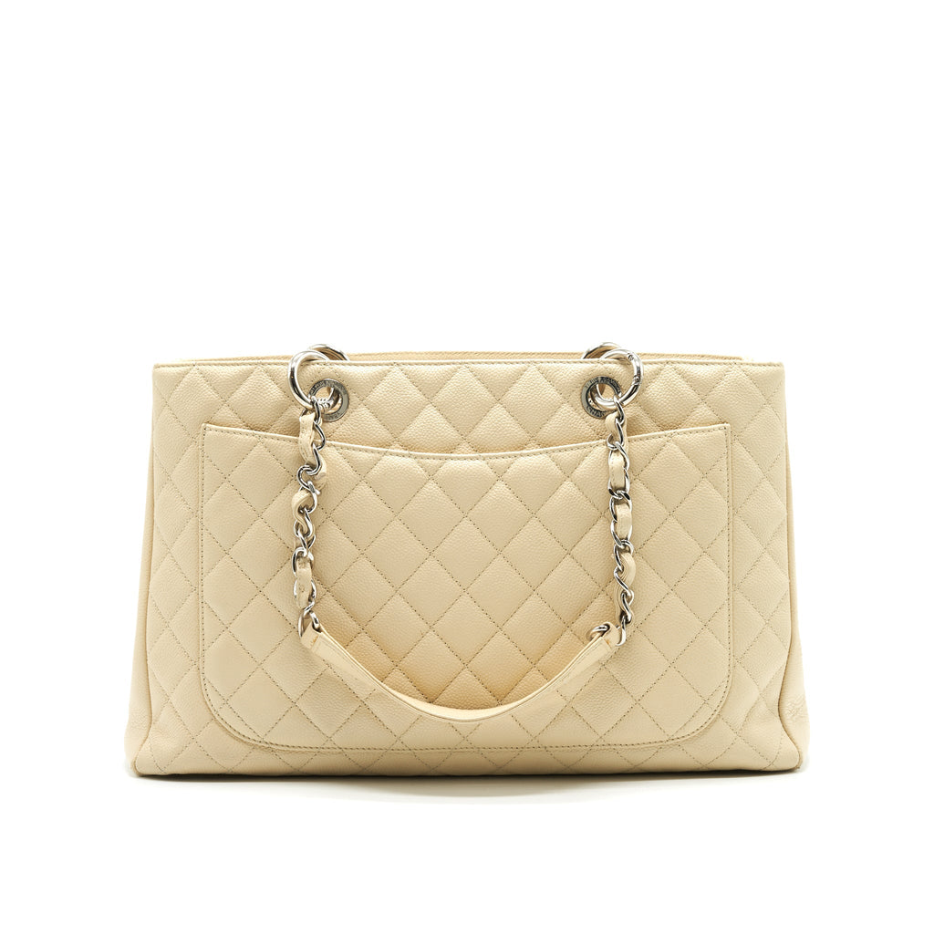 CHANEL GRANT SHOPPING TOTE BAG XL GST CREAM CAVIAR