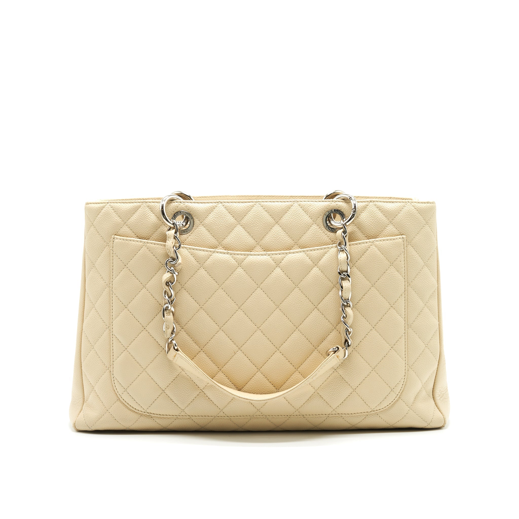 CHANEL GRANT SHOPPING TOTE BAG XL GST CREAM CAVIAR