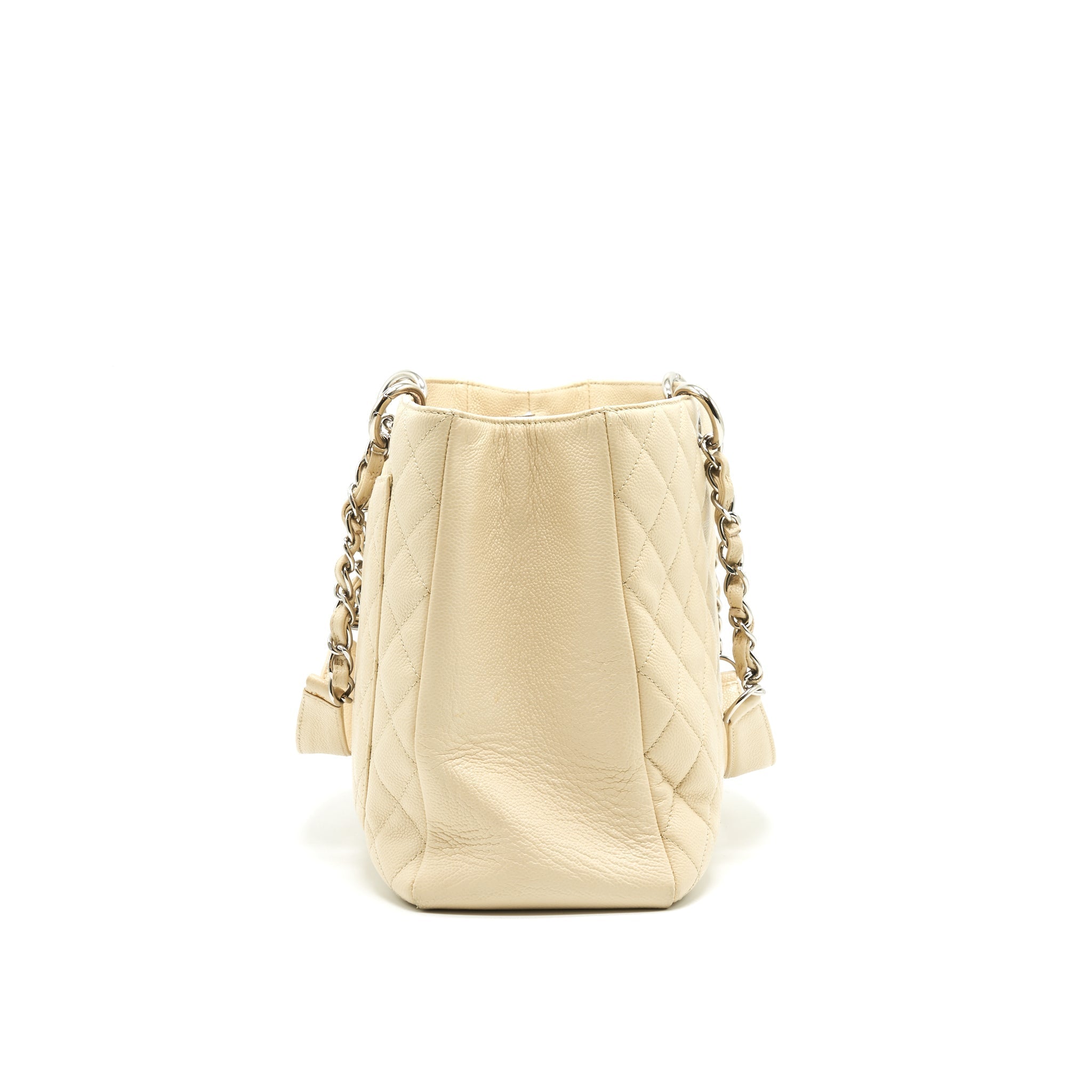 CHANEL GRANT SHOPPING TOTE BAG XL GST CREAM CAVIAR