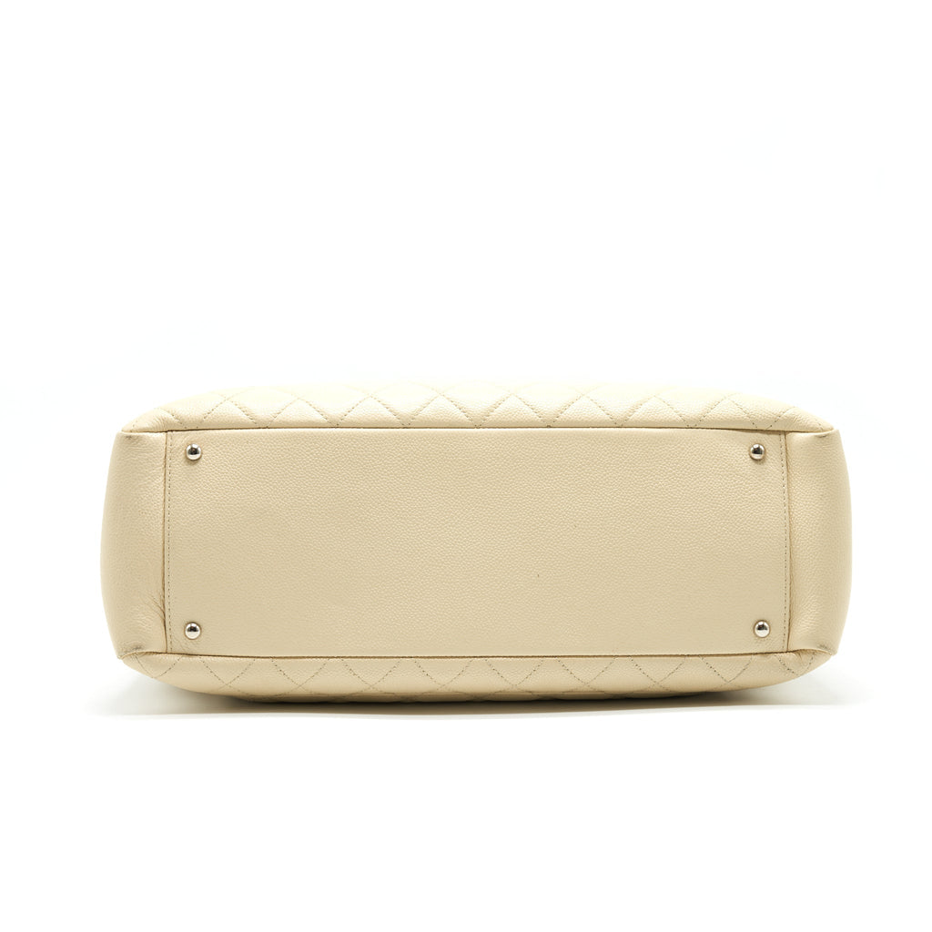 CHANEL GRANT SHOPPING TOTE BAG XL GST CREAM CAVIAR