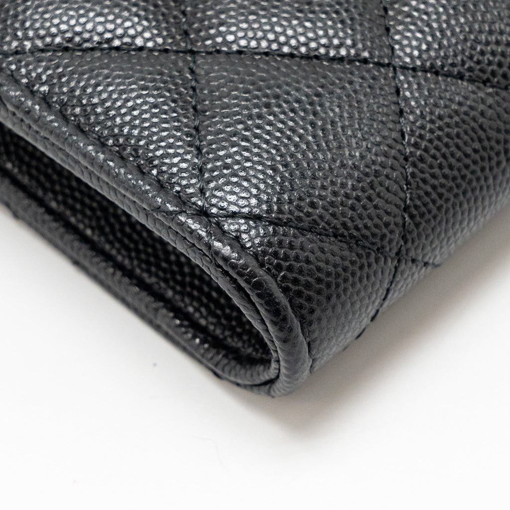 Chanel Classic Phone Clutch with Pouch on Chain Caviar Black L