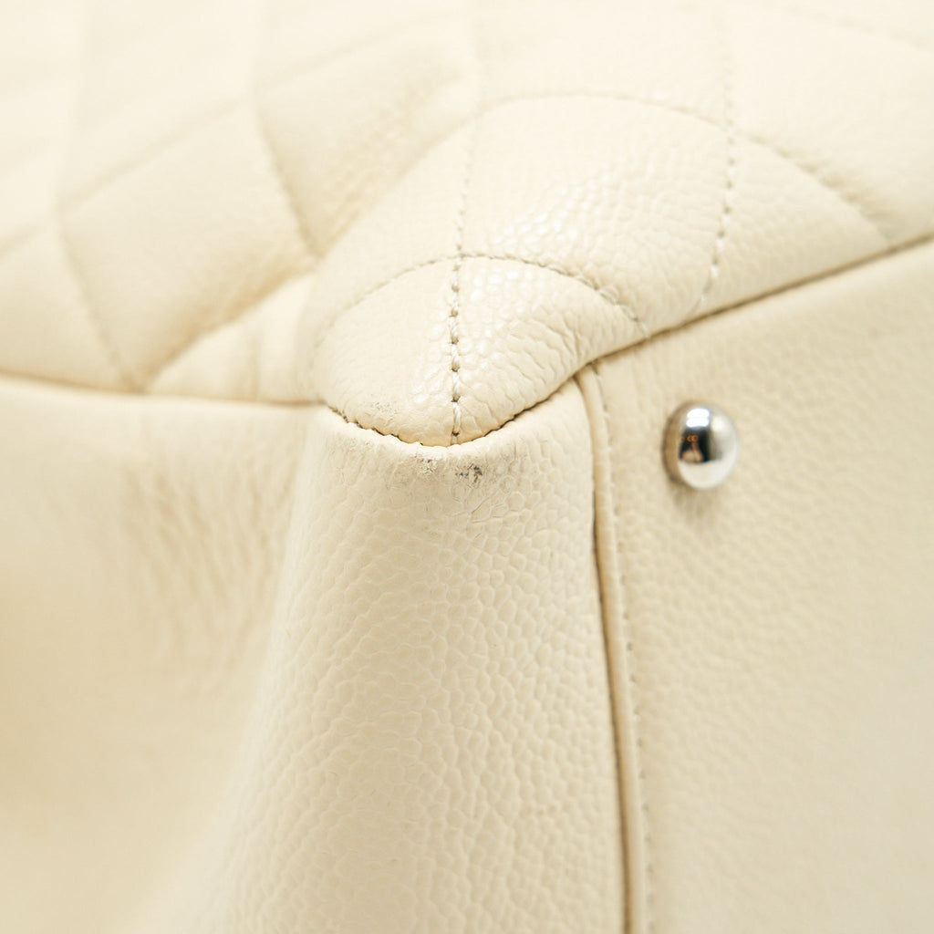 CHANEL GRANT SHOPPING TOTE BAG XL GST CREAM CAVIAR