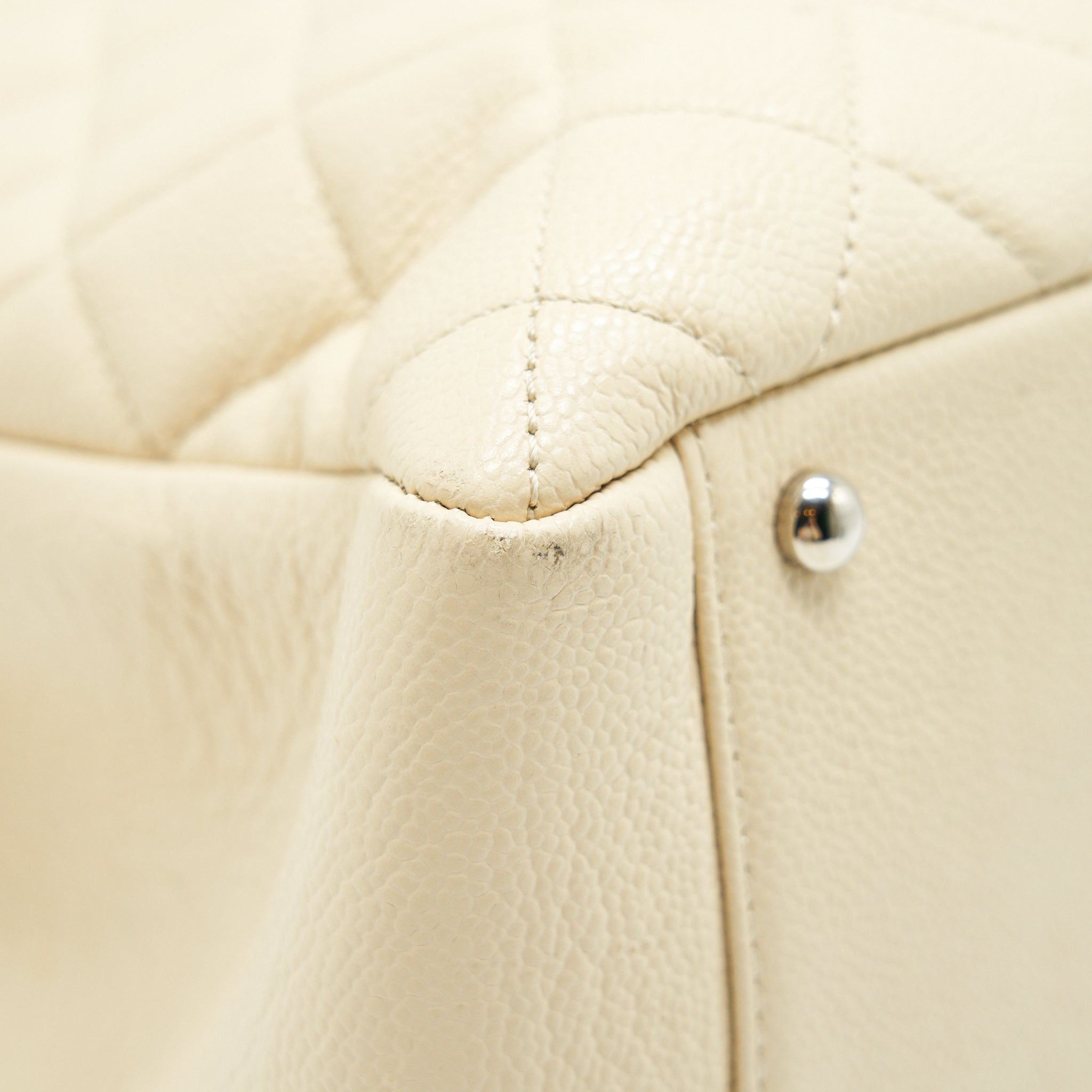 CHANEL GRANT SHOPPING TOTE BAG XL GST CREAM CAVIAR