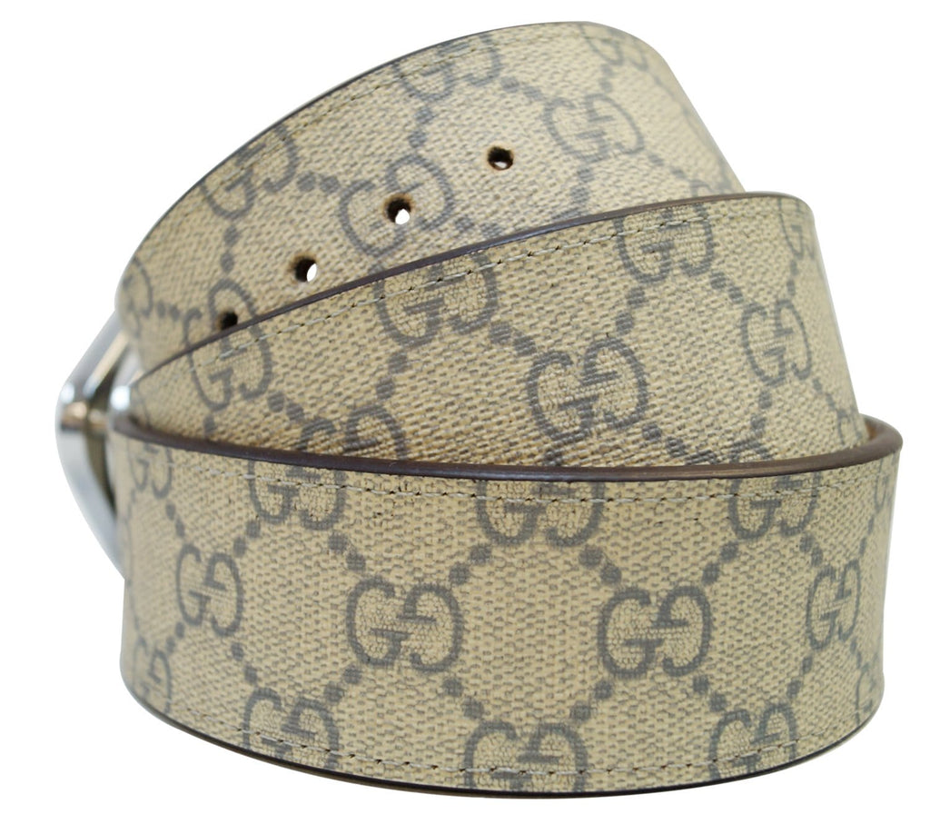 Gucci GG Canavs Interlocking G with Square Buckle Belt Size 42