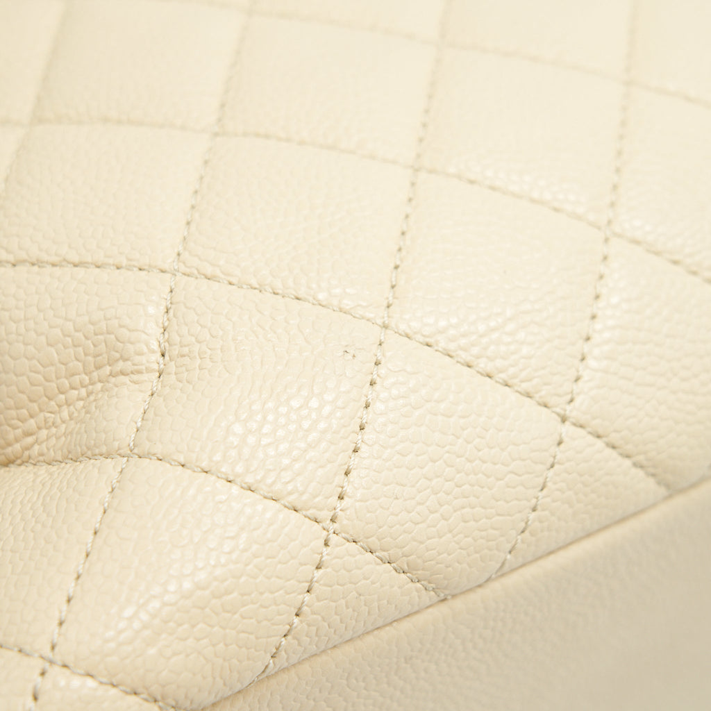 CHANEL GRANT SHOPPING TOTE BAG XL GST CREAM CAVIAR